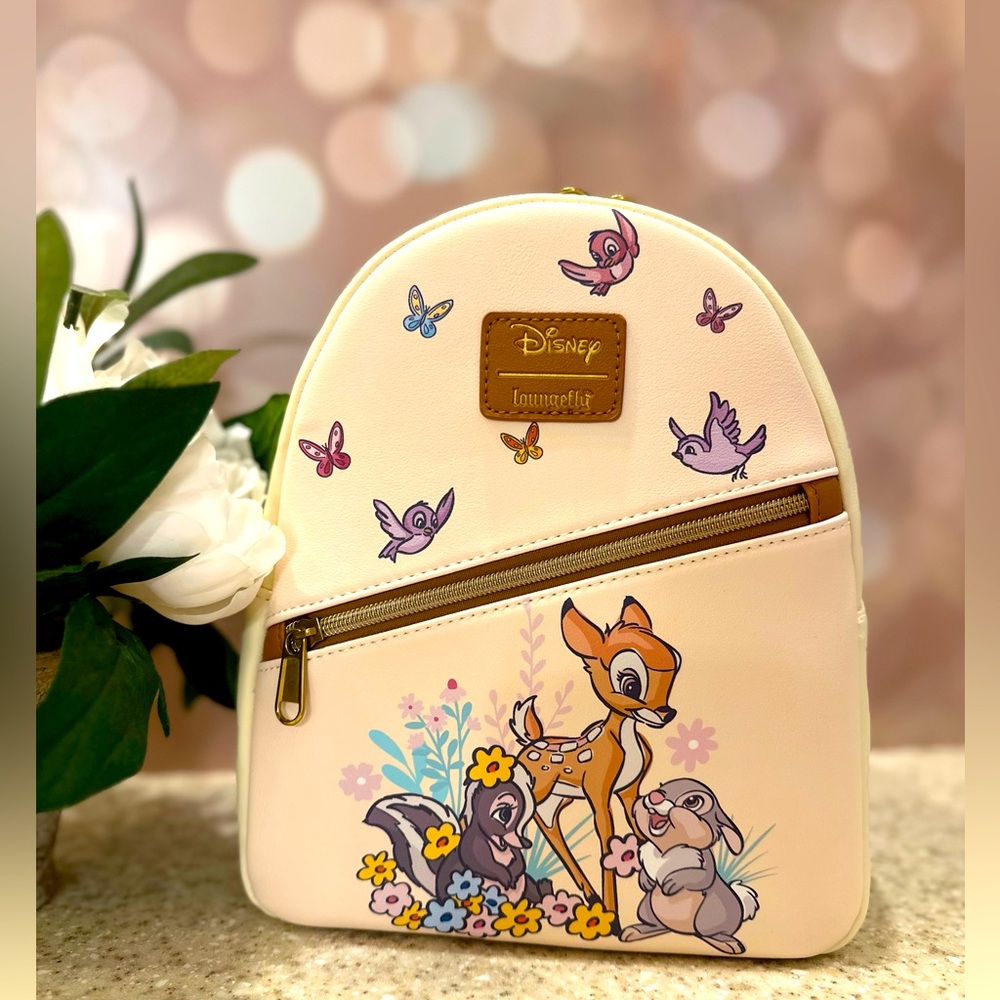 NWT Loungefly Bambi and friends mini backpack